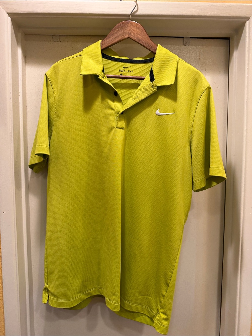 Nike Men's Lime Green Dri-FIT Polo
